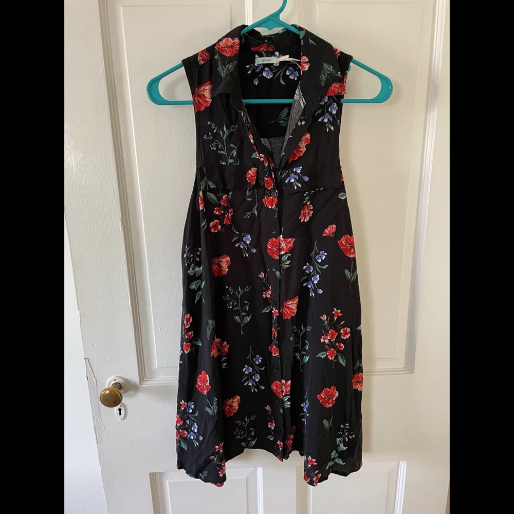 Floral button down dress